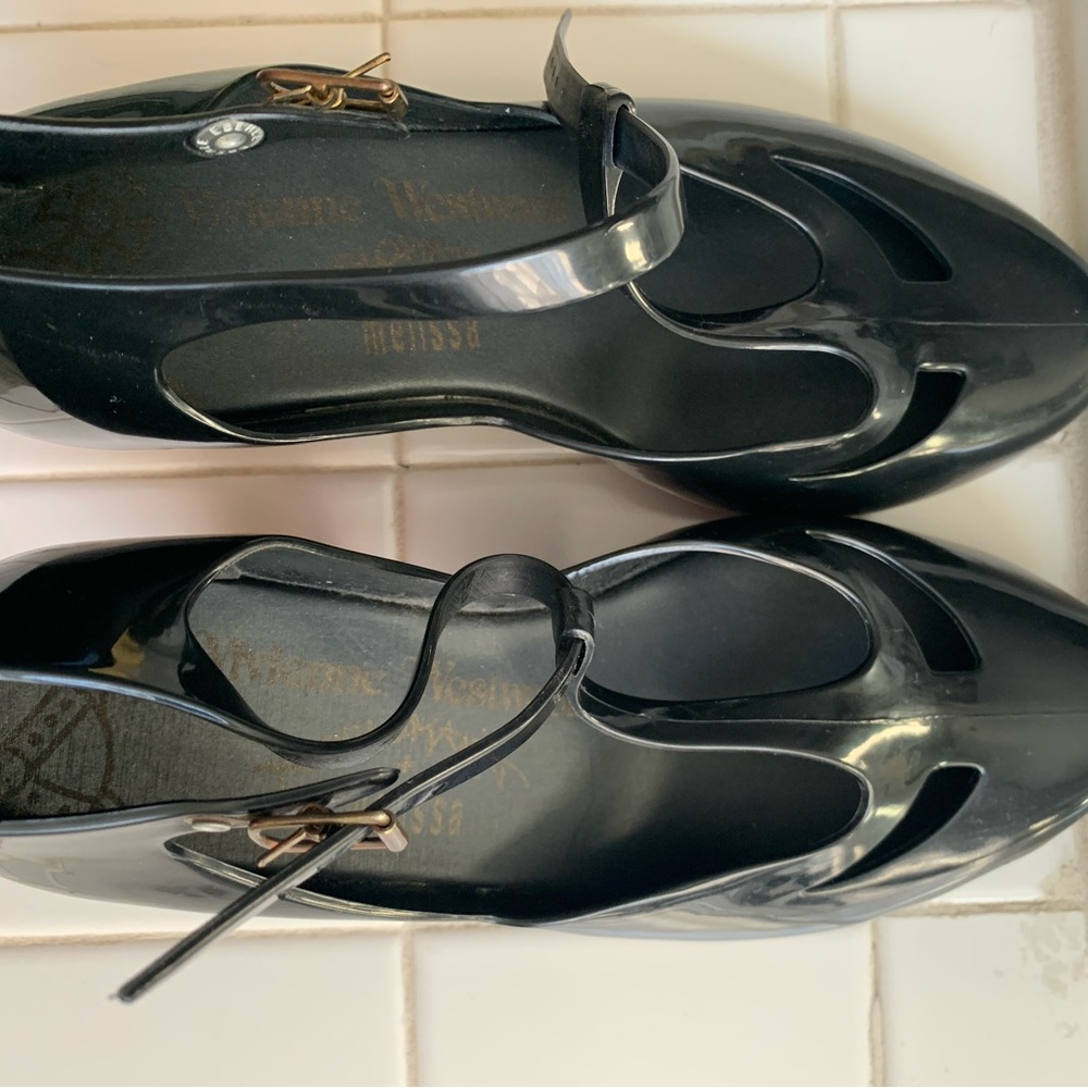 Vivienne Westwood Glossy Black Cutout Heels